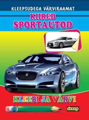 Kiired sportautod. Kleebi ja värvi