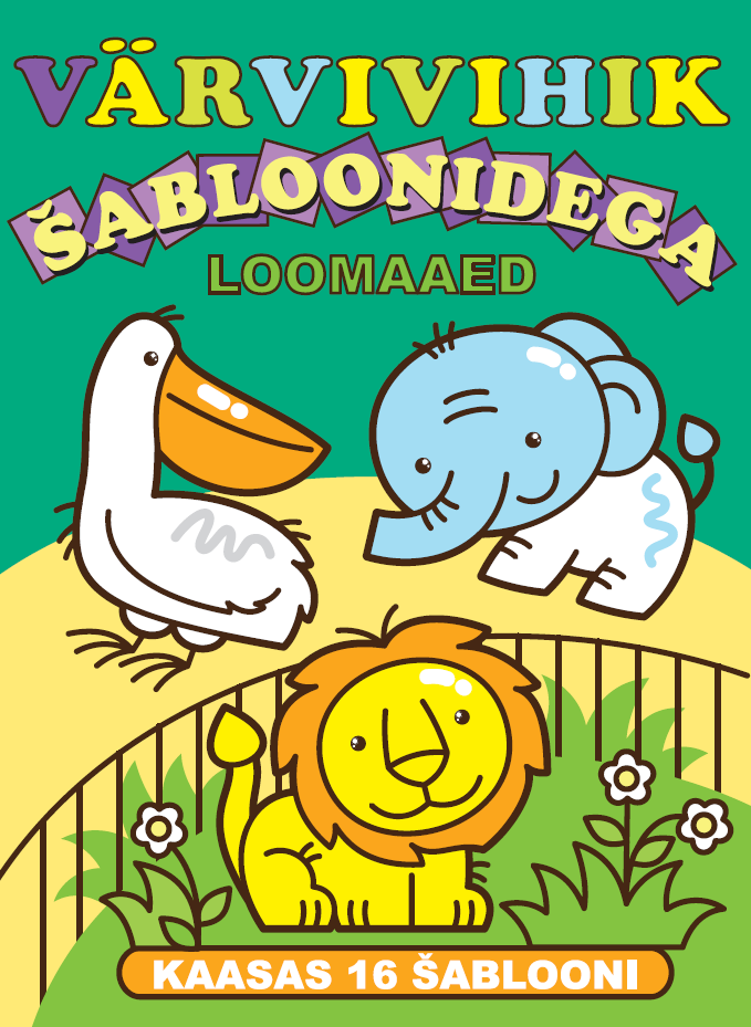 Loomaaed. Värvivihik šabloonidega